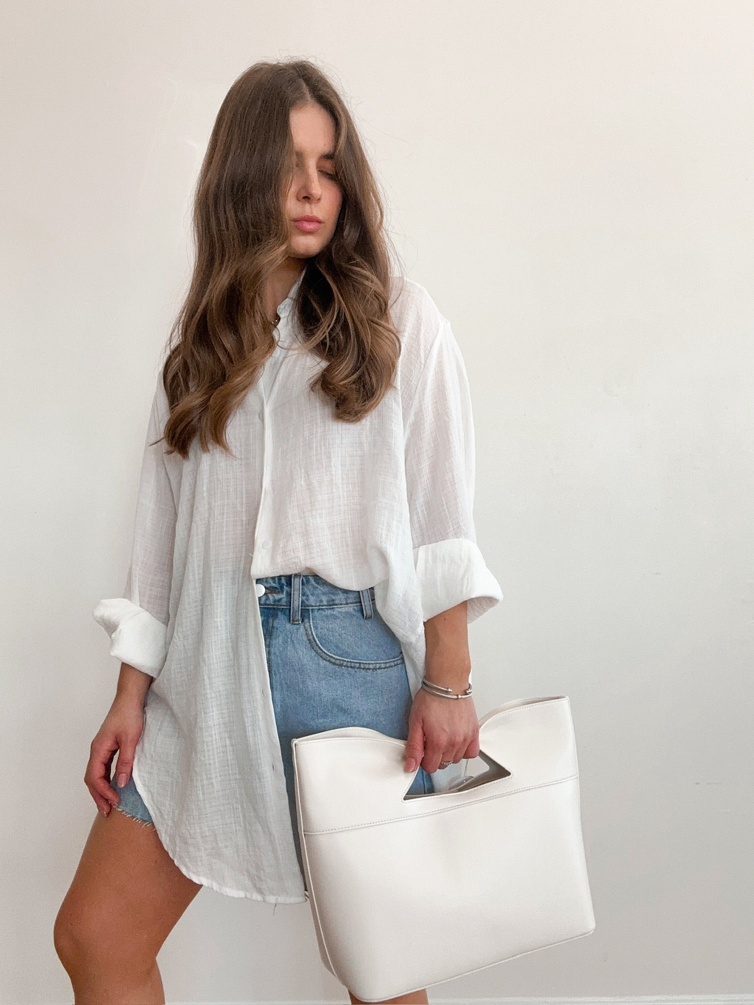 Jillian Tote Bag In Ivory